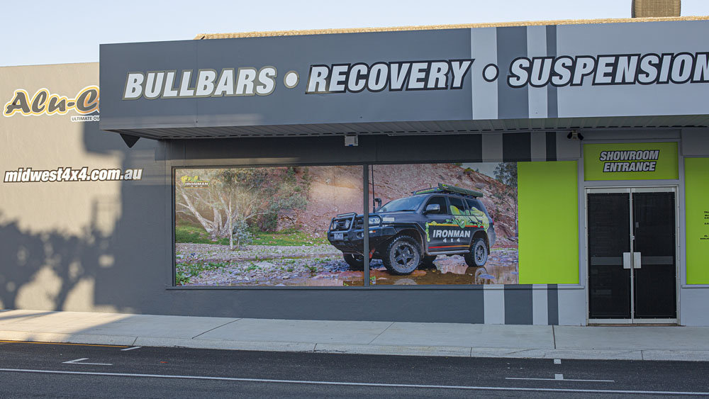 Midwest 4x4 commercial renovation showroom entrance