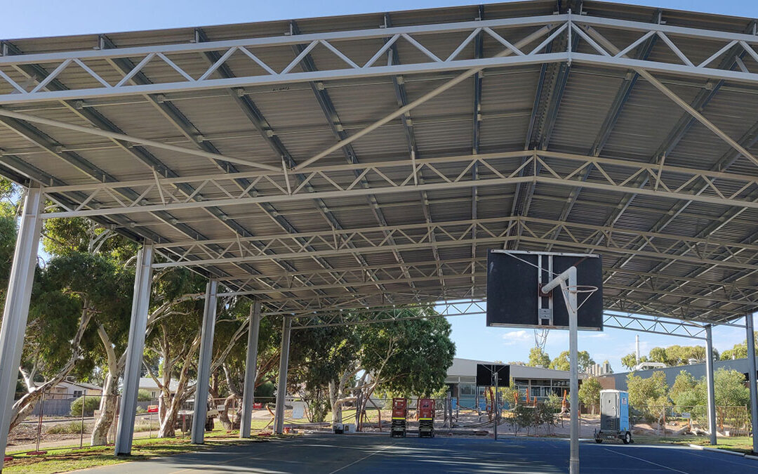 Kalbarri District High School – Outdoor Basketball Court Shelter Installation
